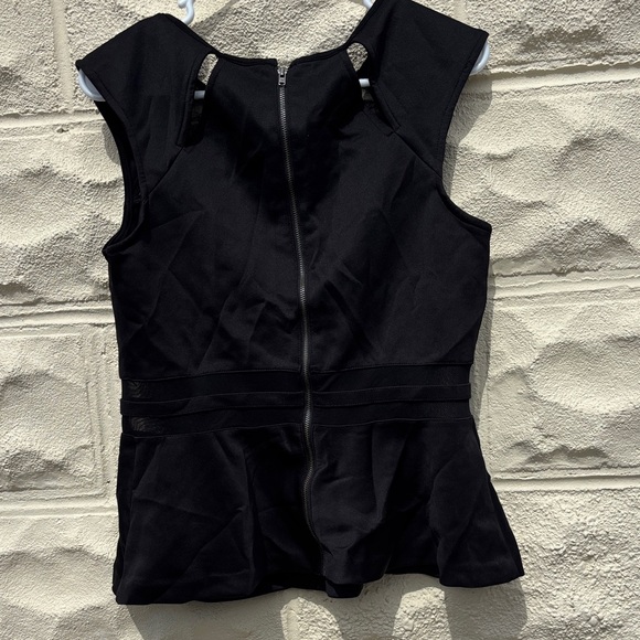 Guess Black Sleeveless Peplum Tank Top - Picture 3 of 6